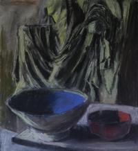 Base Relief with Blue and Red Bowls 200x218